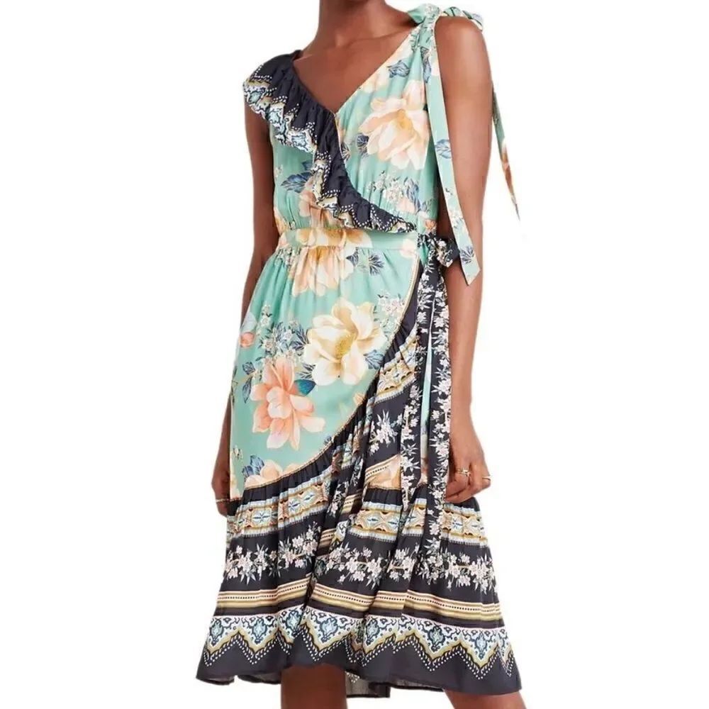 Farm Rio floral wrap dress  